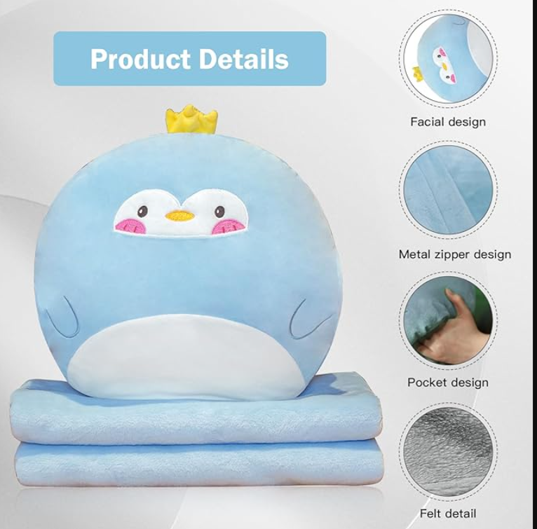 PELUCHE CON COBIJA REGALO NIÑOS